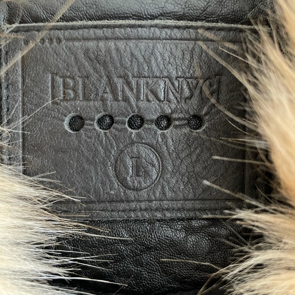 BlankNYC faux leather faux fur biker jacket size L - Picture 2 of 4